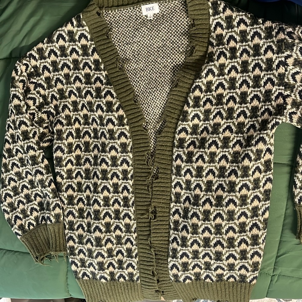 Distressed green sweater from the buckle